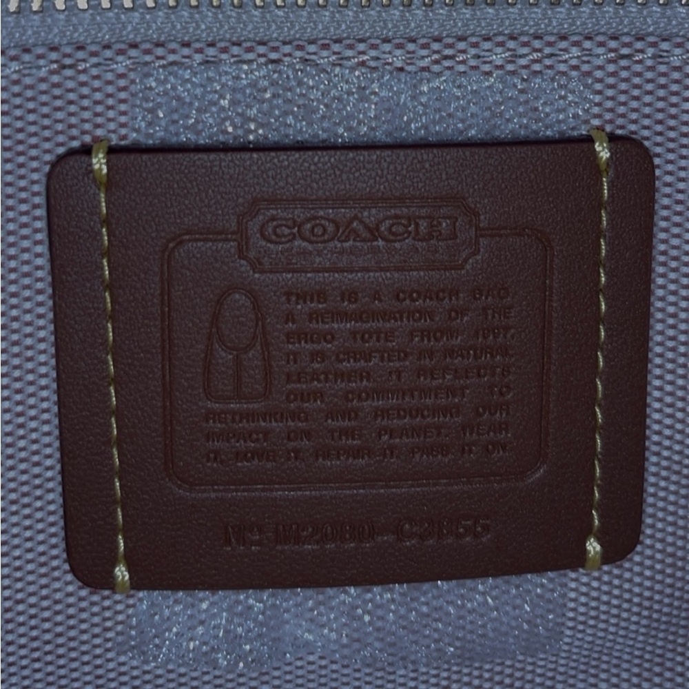 NWT Rare Coach Ergo in Bright Carmine Red Pink Original Natural Leather C3855 - Picture 6 of 6